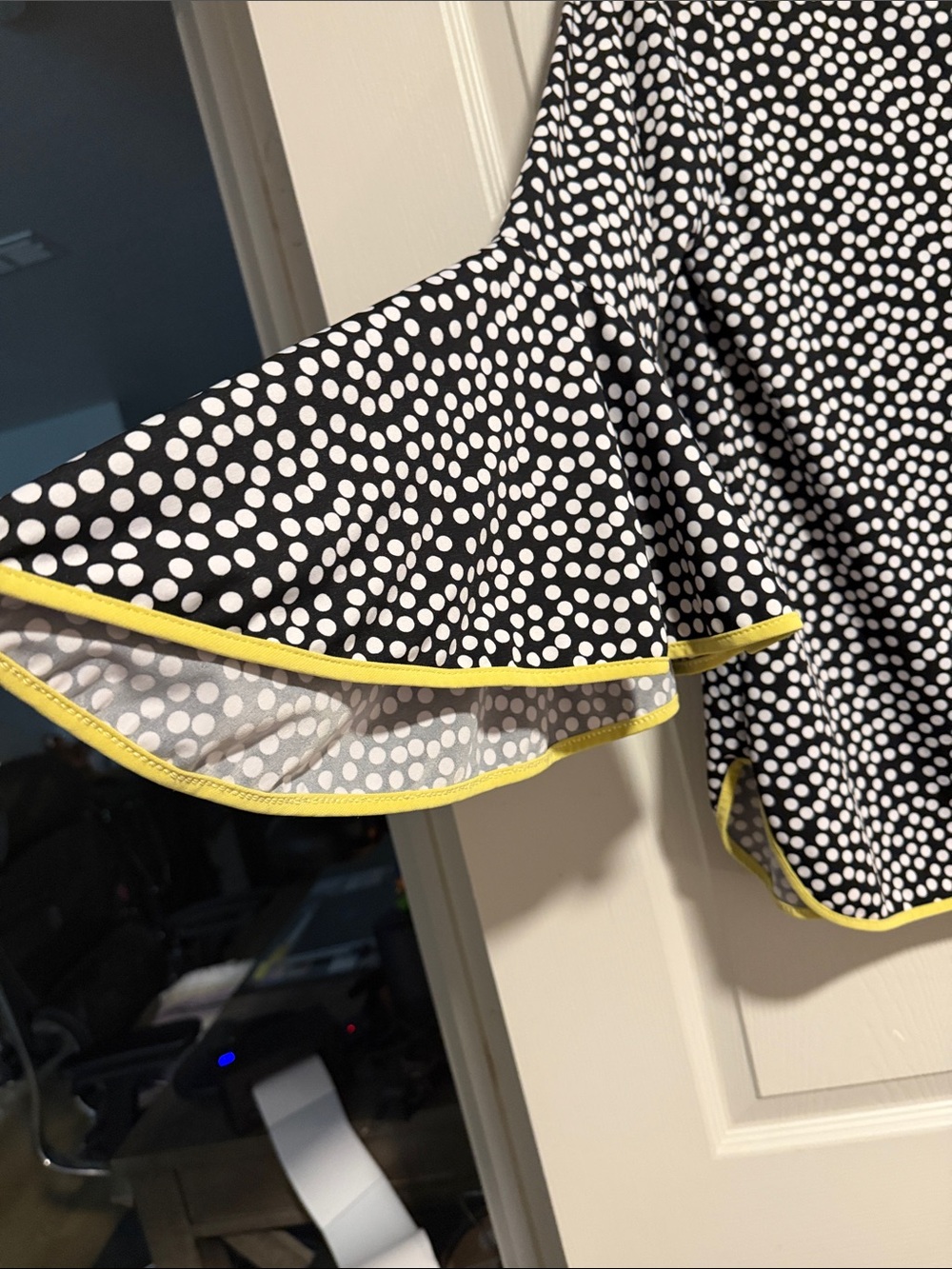Coco Bianco Black and White Polka Dot Tunic with Yellow Trim - Picture 4 of 6